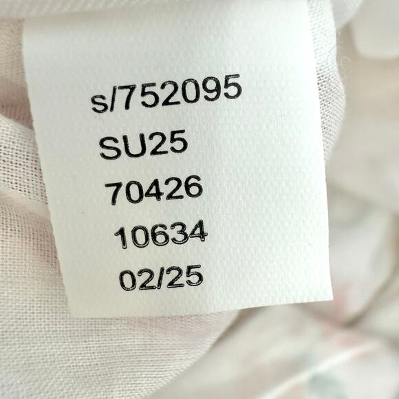 Loft Poplin Smocked Maxi Dress Whisper White Floral M NWT - Picture 10 of 10